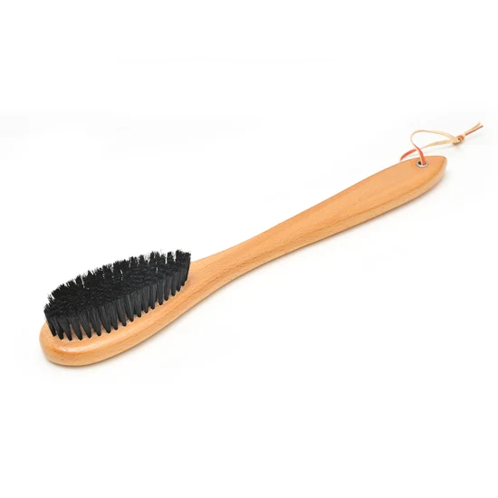 Brosse de nettoyage de chaussures avec manche en bois pour hôtel