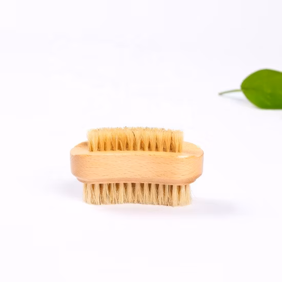 Brosse à chaussures en crin de cheval avec Logo personnalisé, brosses à poils durables en bois pour le nettoyage