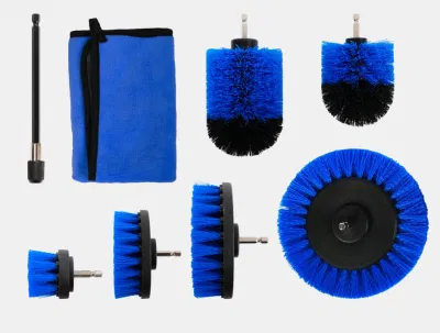 Ensemble de 8 pièces, brosse à disque de lavage de voiture, outils de perceuse électrique, salle de bains, cuisine, brosse de nettoyage de voiture